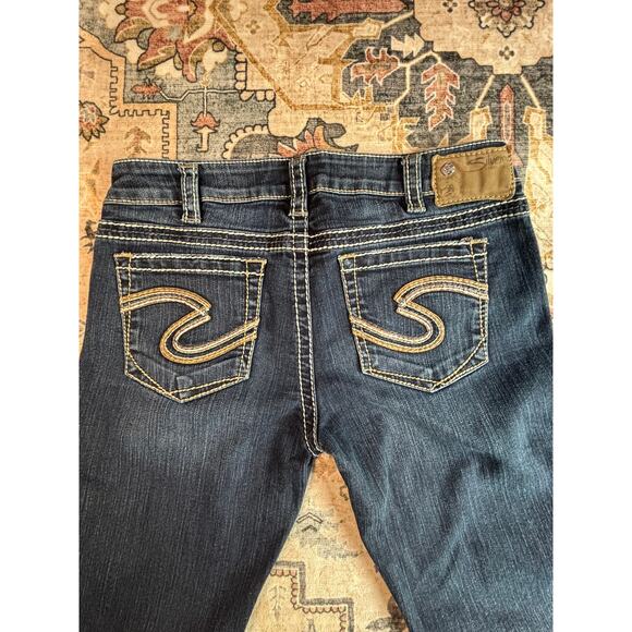 Silver Jeans Women's Bedazzled Flare Wide Leg Bootcut Jeans Size 30 X 33 - Picture 3 of 14